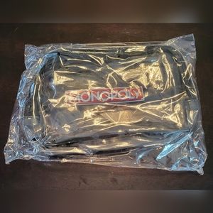 Monopoly Clear Plastic Fanny Pack Travel Cosmetic Stadium Snap Buckle New In Bag